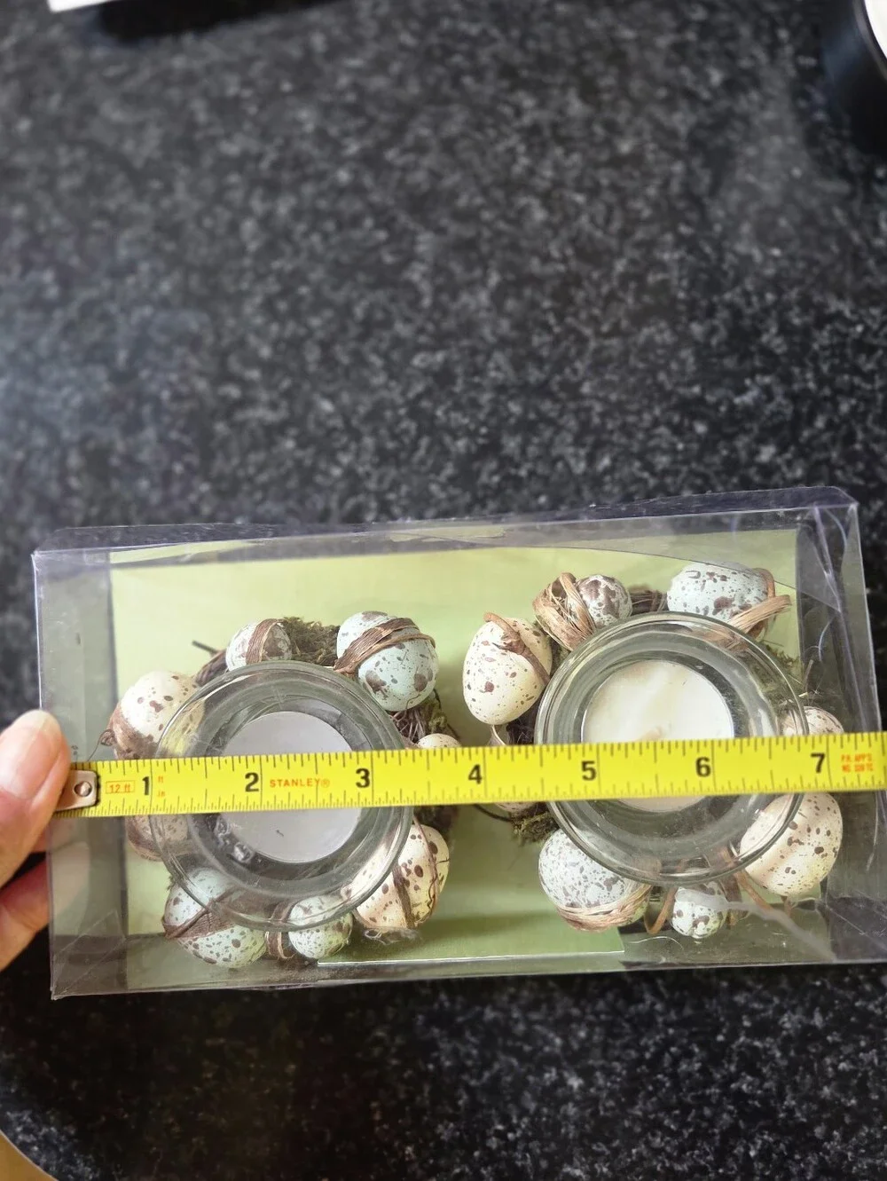 Pier 1 Hello Spring Easter Egg Tealight Candle Holder Set of 2 Discontinued